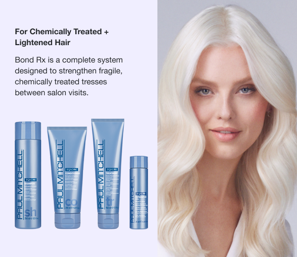 Bond Rx is a complete system designed to strengthen fragile, chemically treated tresses between salon visits.
