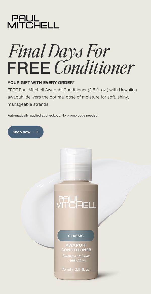 Final Days For FREE Conditioner