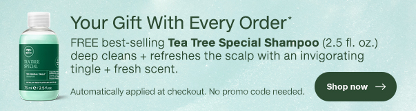 FREE best-selling Tea Tree Special Shampoo: Shop now