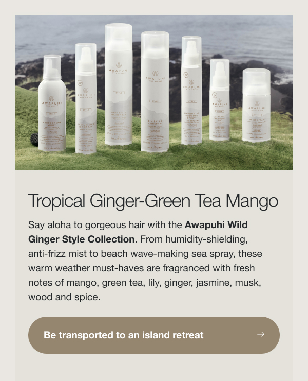 Tropical Ginger-Green Tea Mango: Be transported to an island retreat