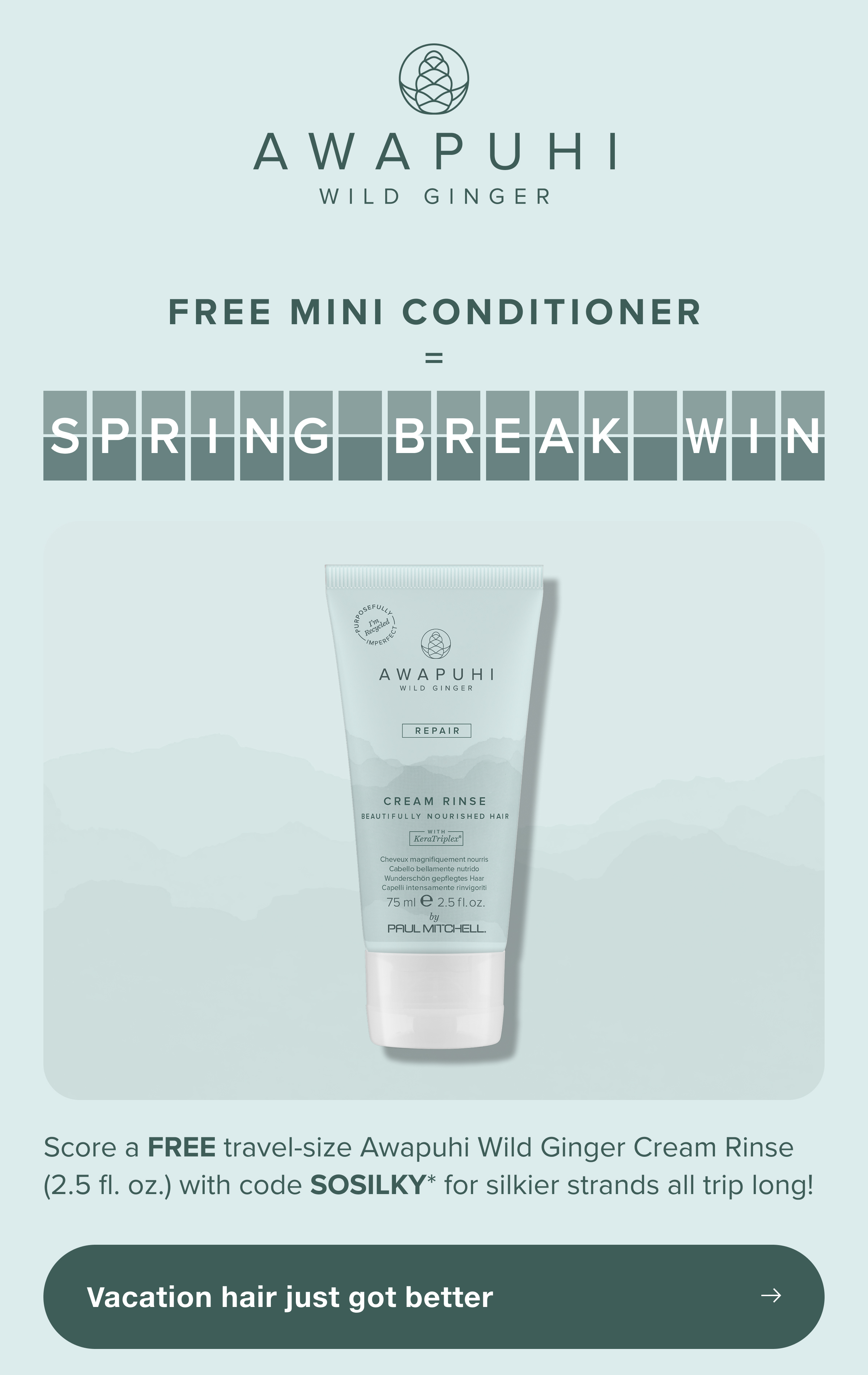 Vacation hair just got better.