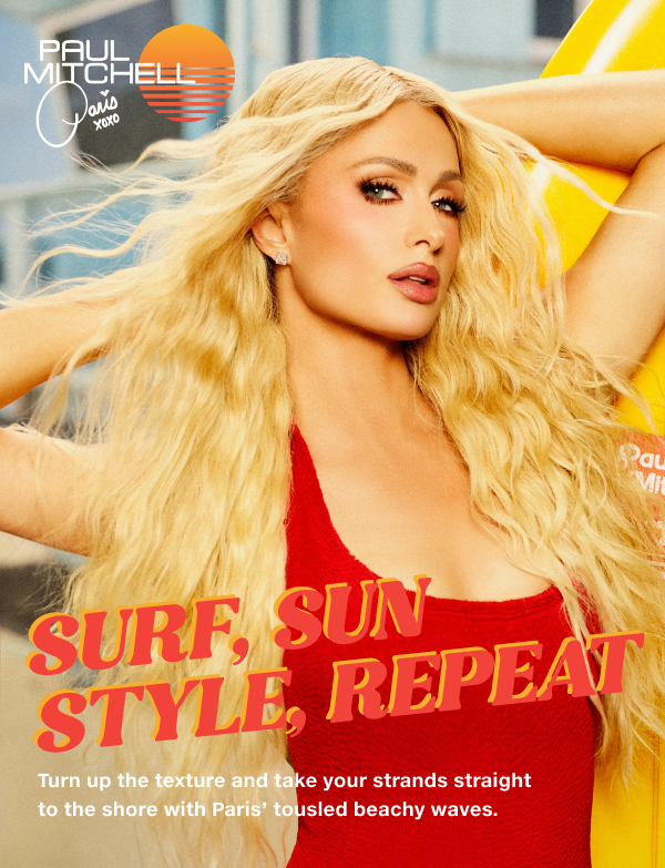 Turn up the texture and take your strands straight to the shore with Paris' tousled beachy waves.