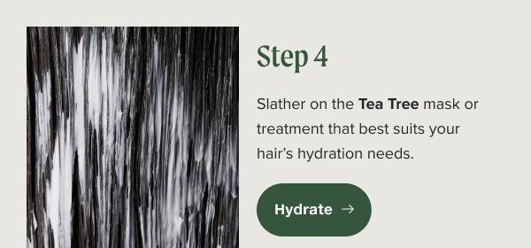 Step 4. Slather on the Tea Tree mask or treatment that best suits your hair's hydration needs.