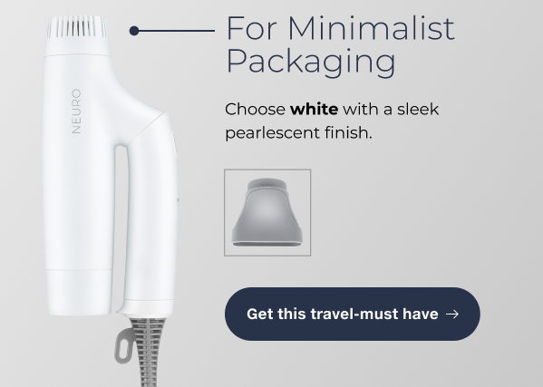 For Minimalist Packaging. Choose white with a sleek pearlescent finish.
