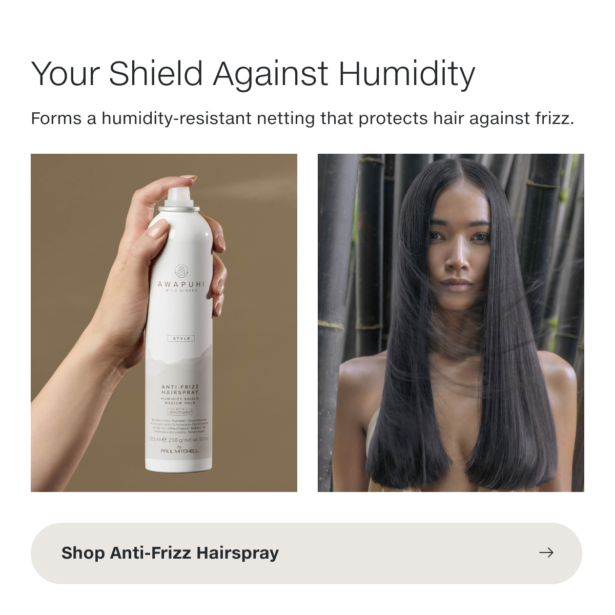 Shop Anti-Frizz Hairspray.