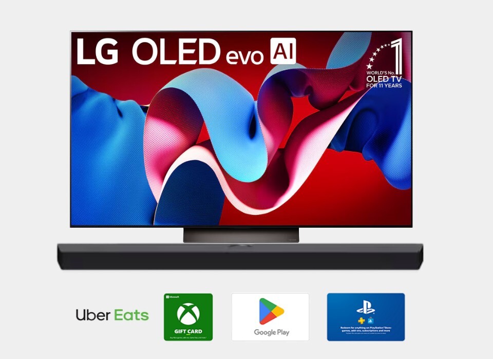 Up to 48% Off LG C4 OLED evo 4K Smart webOS TV plus get $100&nbsp;Streaming, Gaming, or Food Rewards&nbsp; with purchase