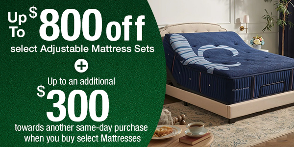 Up to $800 off select Adjustable Mattress Sets
