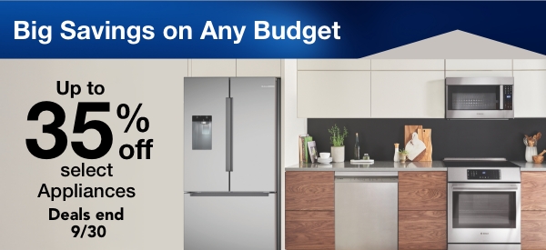 Up to 35% Off select Appliacnes