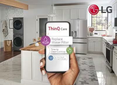 Enjoy a 2 Year Warranty* on select LG Appliacne with the ThinQ app