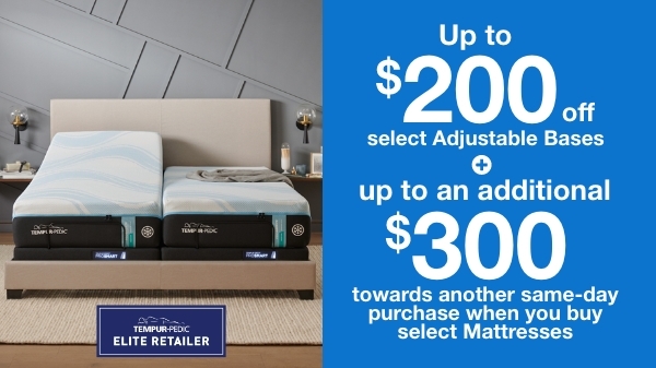 Up to $800 Off Sealy and Stearns & Foster Adjustable Mattress Sets