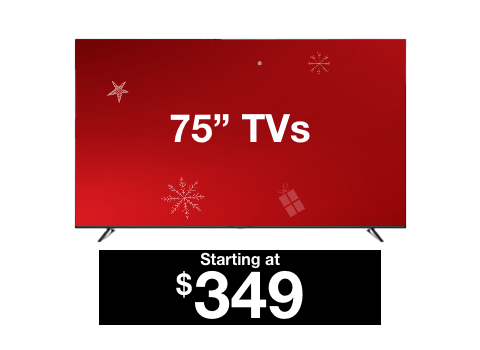 75" TVs starting at $349