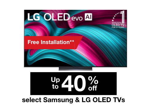 Up to 40% Off select Samsugn and LG OLED TVs