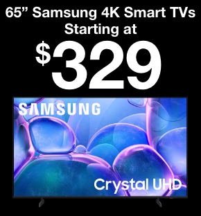 65" Samsung 4K Smart TVs