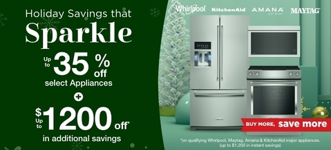 Up to 35% Off select Appliances