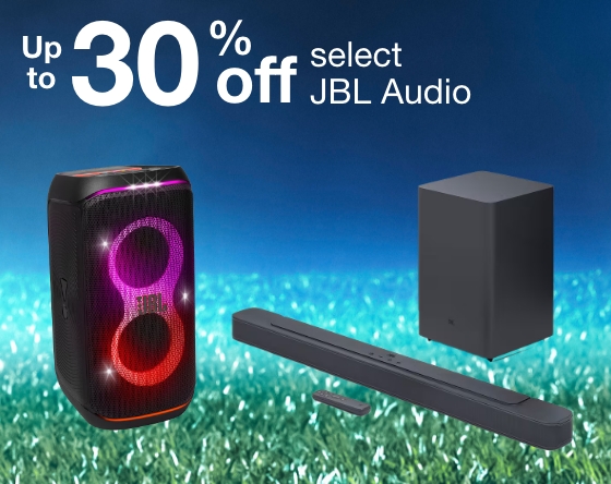 Up to 30% of select JBL Audio
