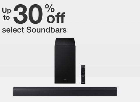 up to 30% off select Soundbars