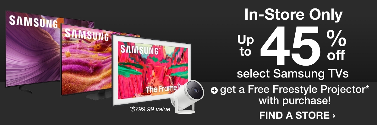 In-store only Free Freestyle Projector with purchase of select Samsung TVs