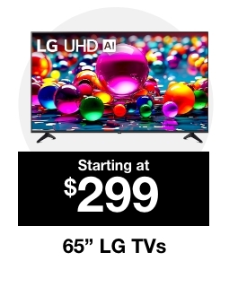 LG 65" TV starting at $299