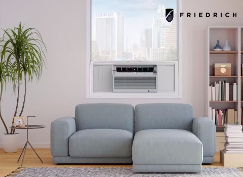 Up to $100 in online rebate with purchase of select Friedrich Air Conditioners