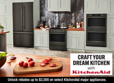 Get up to a $3000* Back with purchase of select KitchenAid Appliances