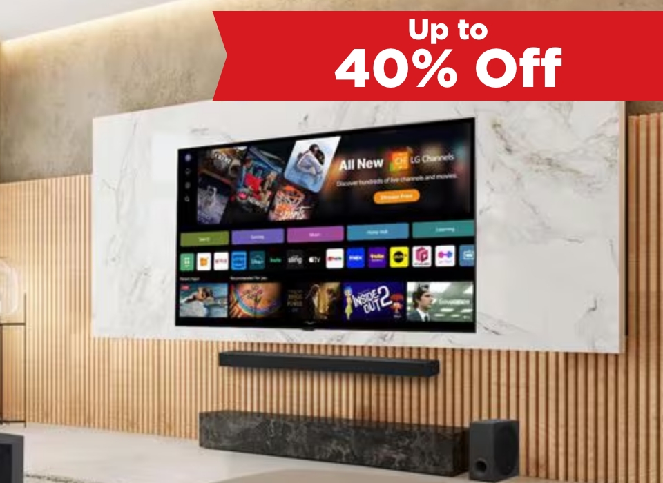 Up to 40% Off select TVs