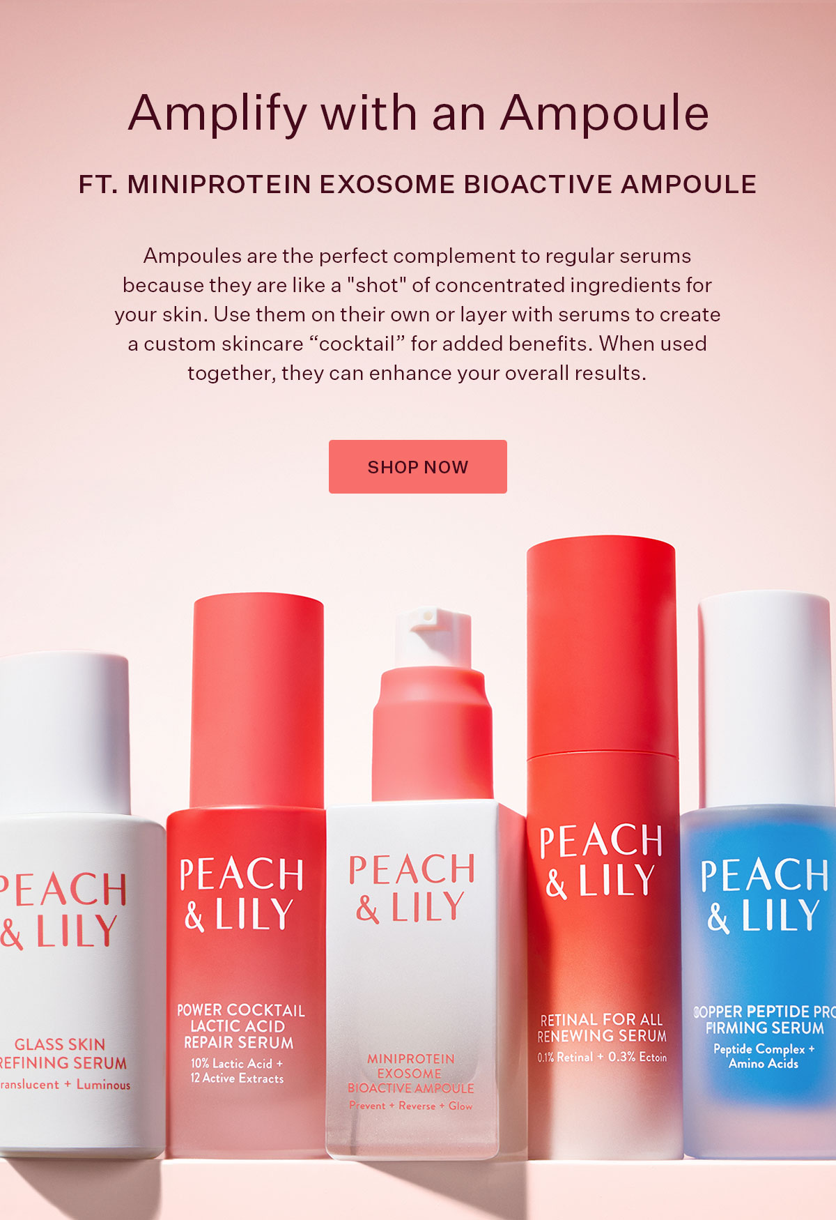 Amplify with an Ampoule ft. Miniprotein Exosome Bioactive Ampoule