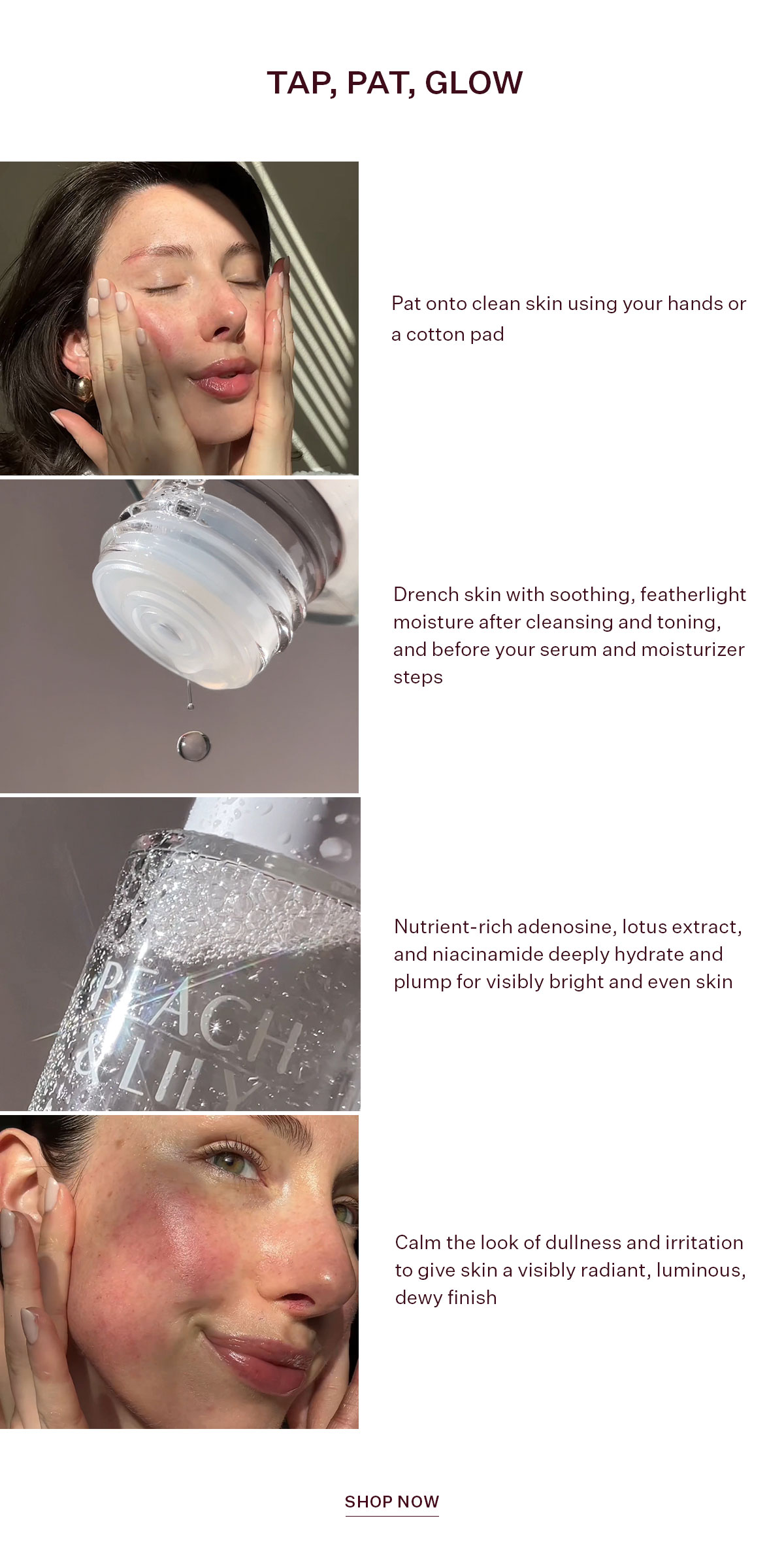 Tap, Pat, Glow