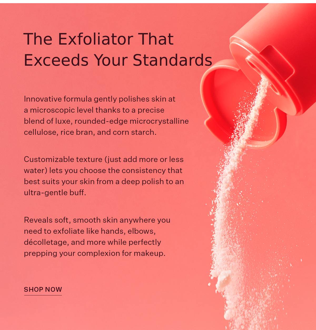 The Exfoliator That Exceeds Your Standard