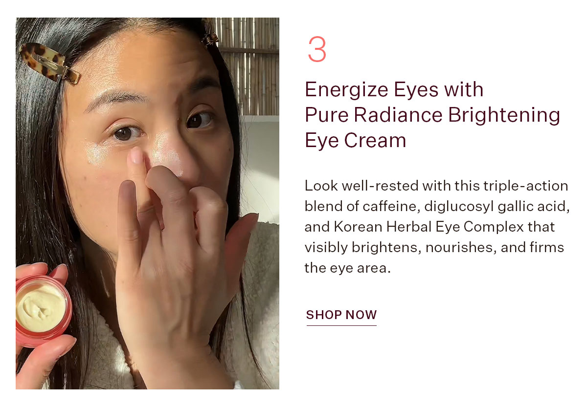 Energize Eyes with Pure Radiance Brightening Eye Cream