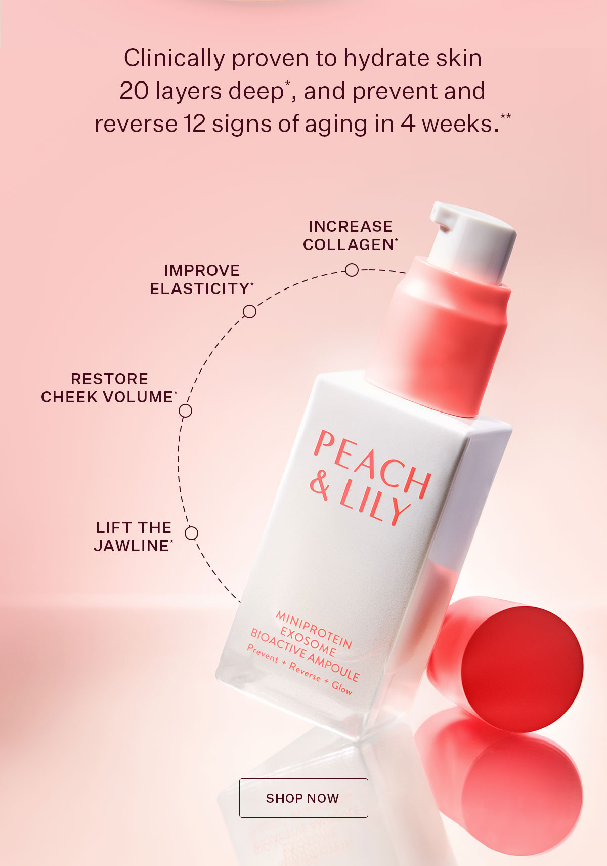 Saturate skin in our breakthrough formula, expertly-designed to reveal next-gen biorich bounce and glow.