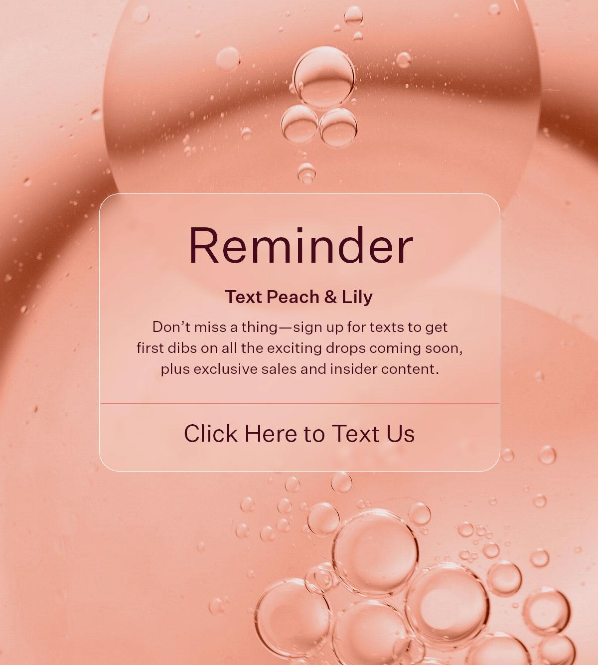 Reminder: Click here to text us