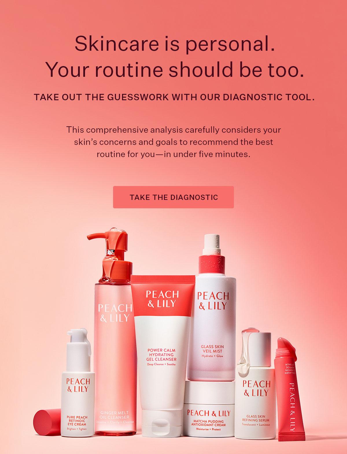 Take the guesswork out of skincare with our Diagnostic Tool.