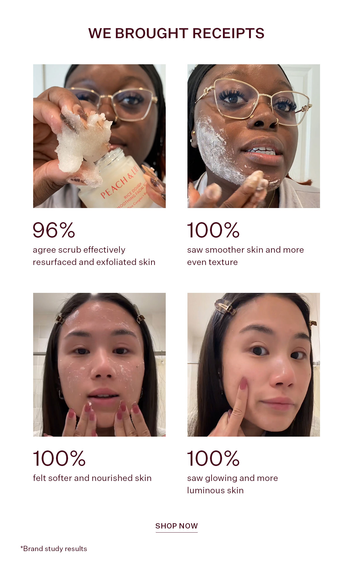 The unique whipped dough texture invigorates the senses and reveals skin that looks smooth, radiant, and renewed.