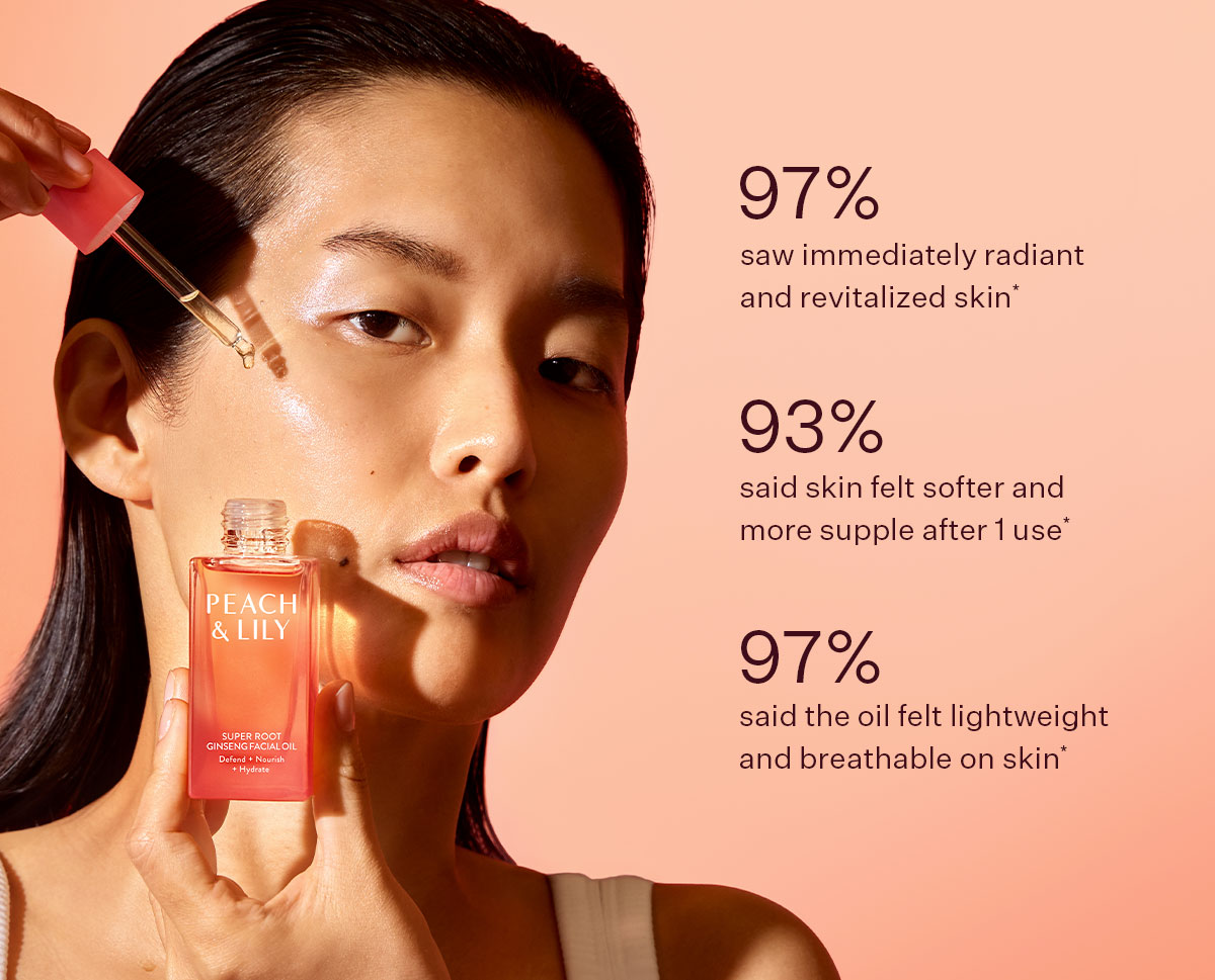97% saw immediately radiant and revitalized skin*