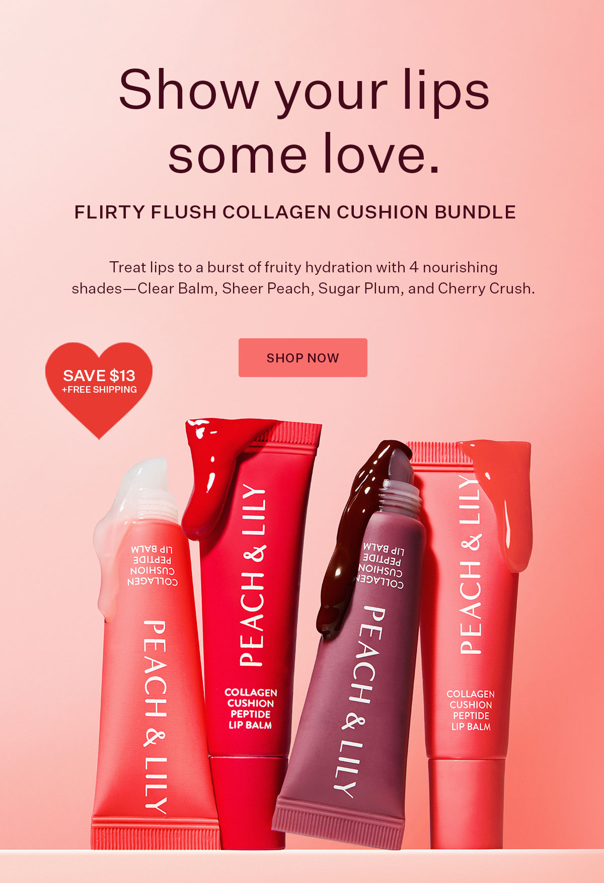Show your lips some love with our Flirty Flush Collagen Cushion Bundle