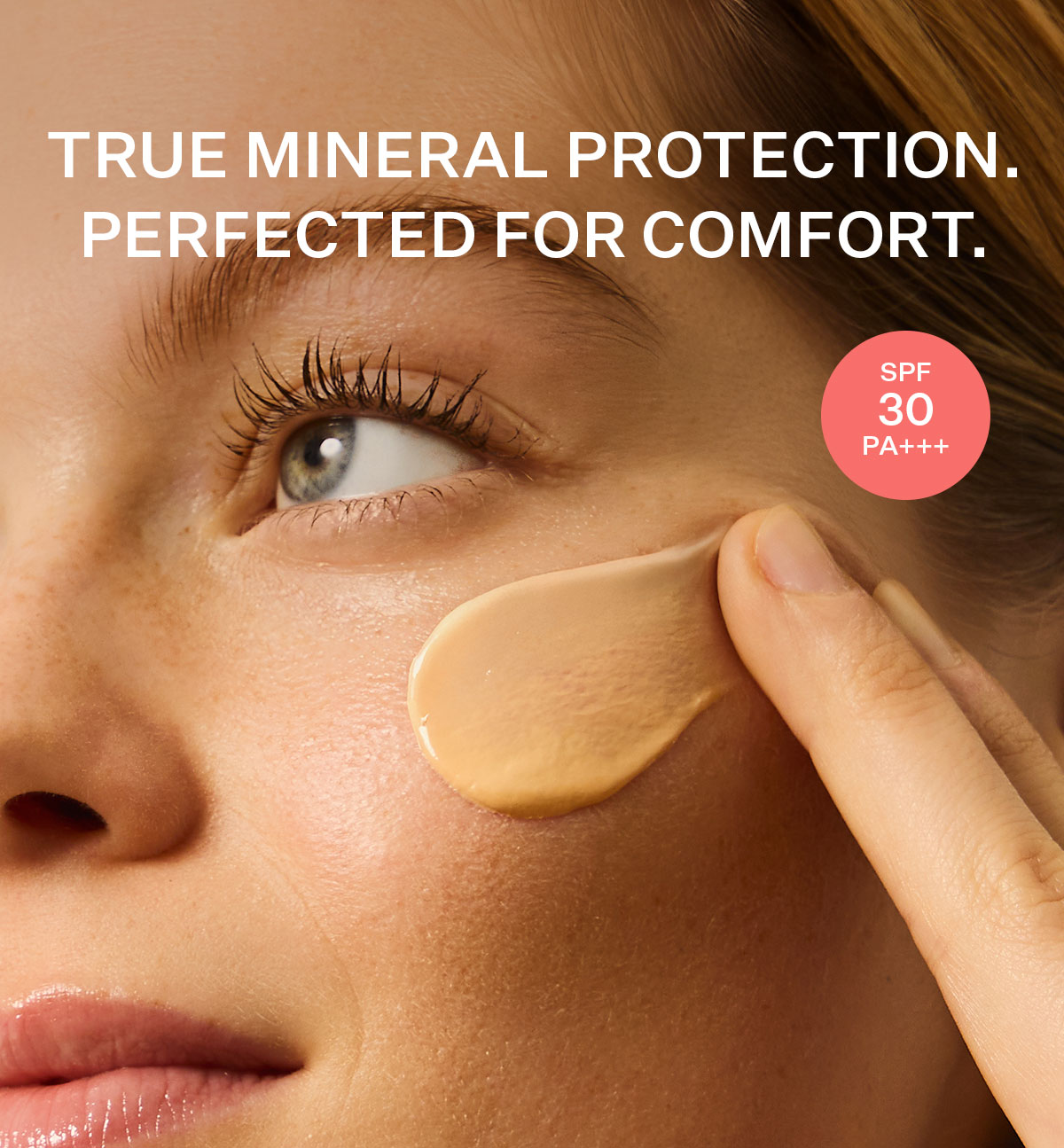 100% mineral protection. Hydrated, satin-soft-skin.