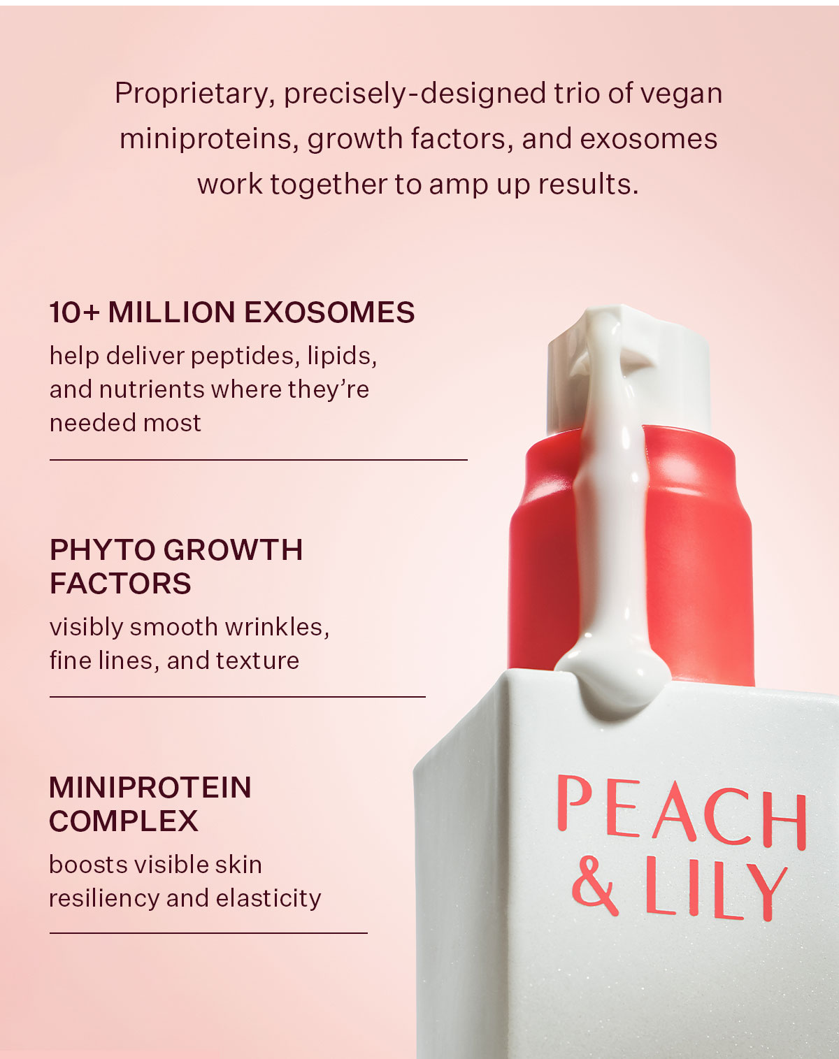 MiniProtein Exosome Bioactive Ampoule is scientifically-formulated to adapt to the anti-aging needs of your skin.