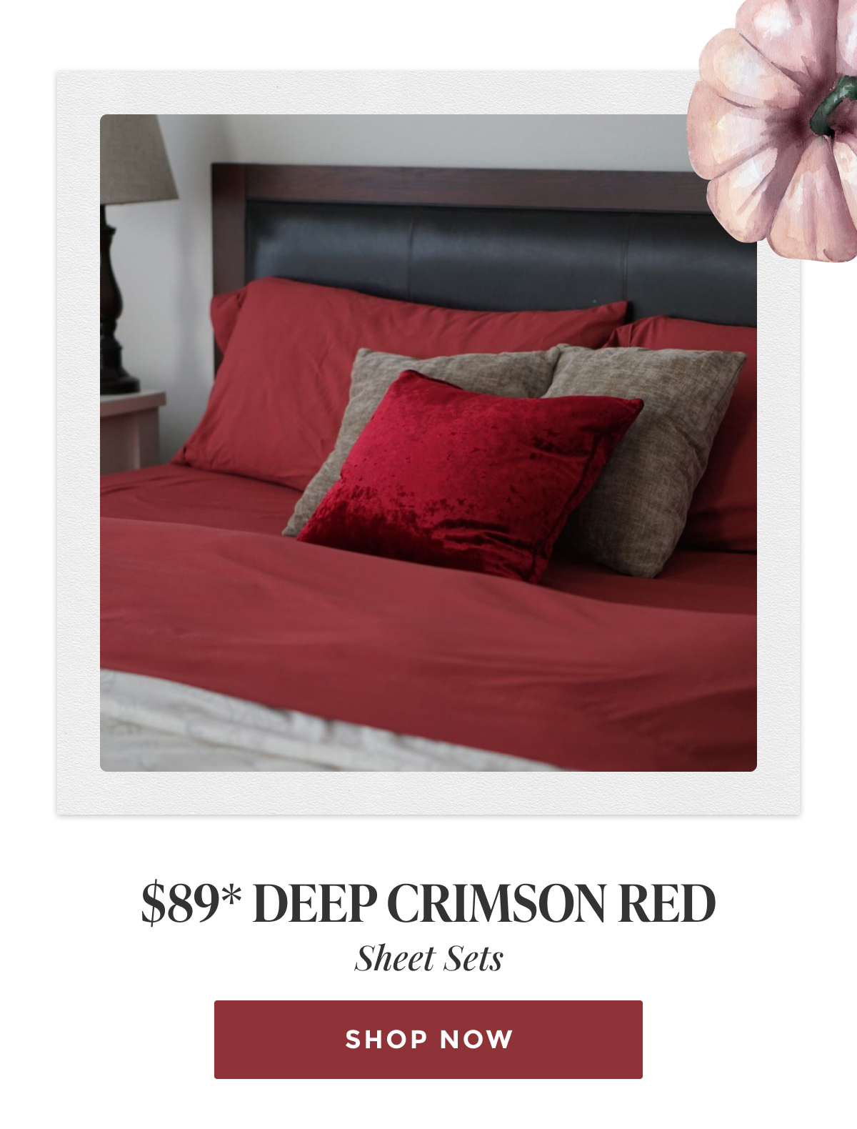 deep-crimson-red-sheet-set