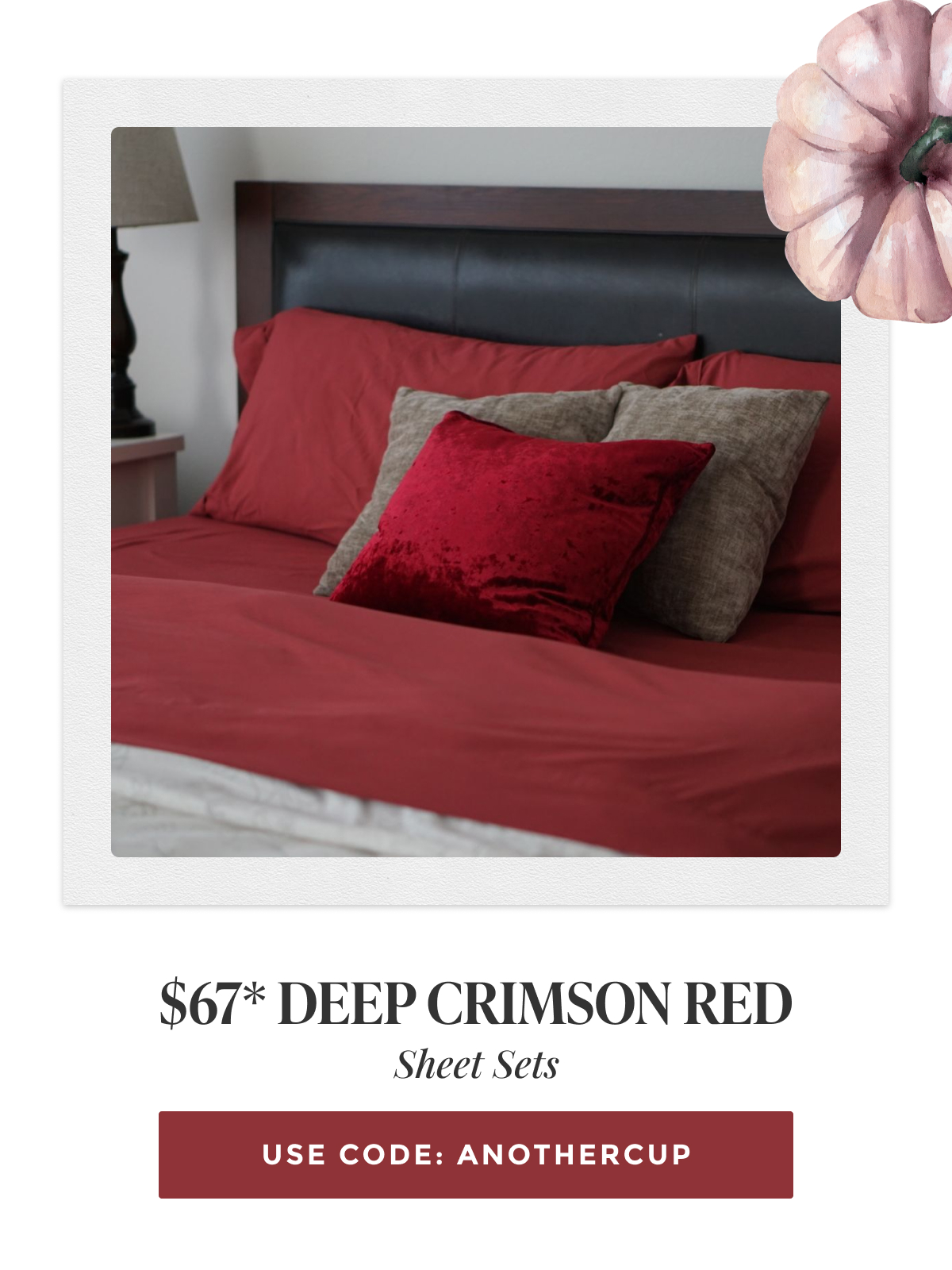 deep-crimson-red-sheet-set