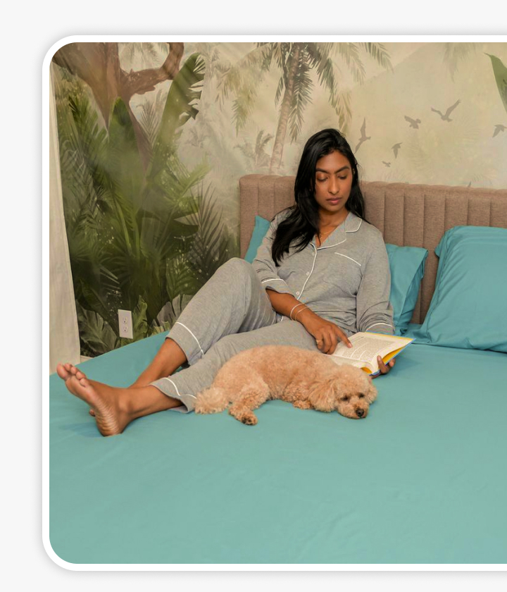 Shop our March $89/$109 Colors of the Month the-real-teal-sheet-set