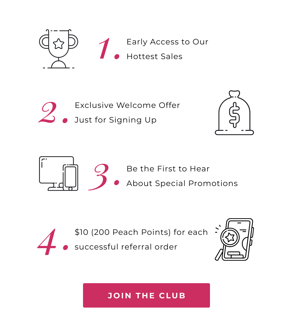 Get 15% Off your first order when you sign up, and earn dollars for referring your friends! JOIN THE CLUB