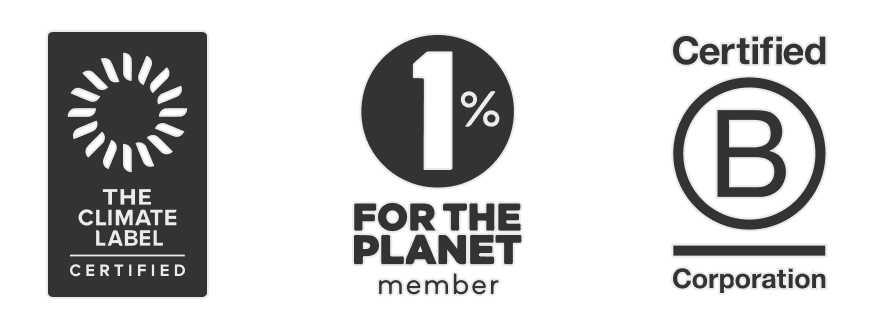 Climate Neutral, 1% For the Planet, Certified B Corp
