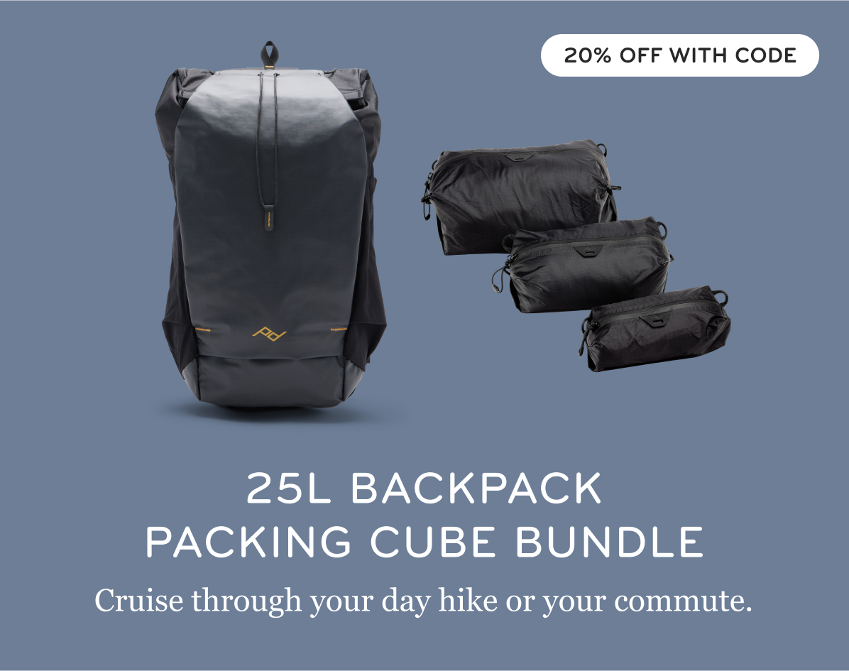25L Backpack Packing Cube Bundle