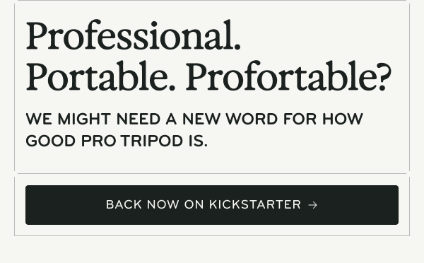 Professional. Portable. Profortable?