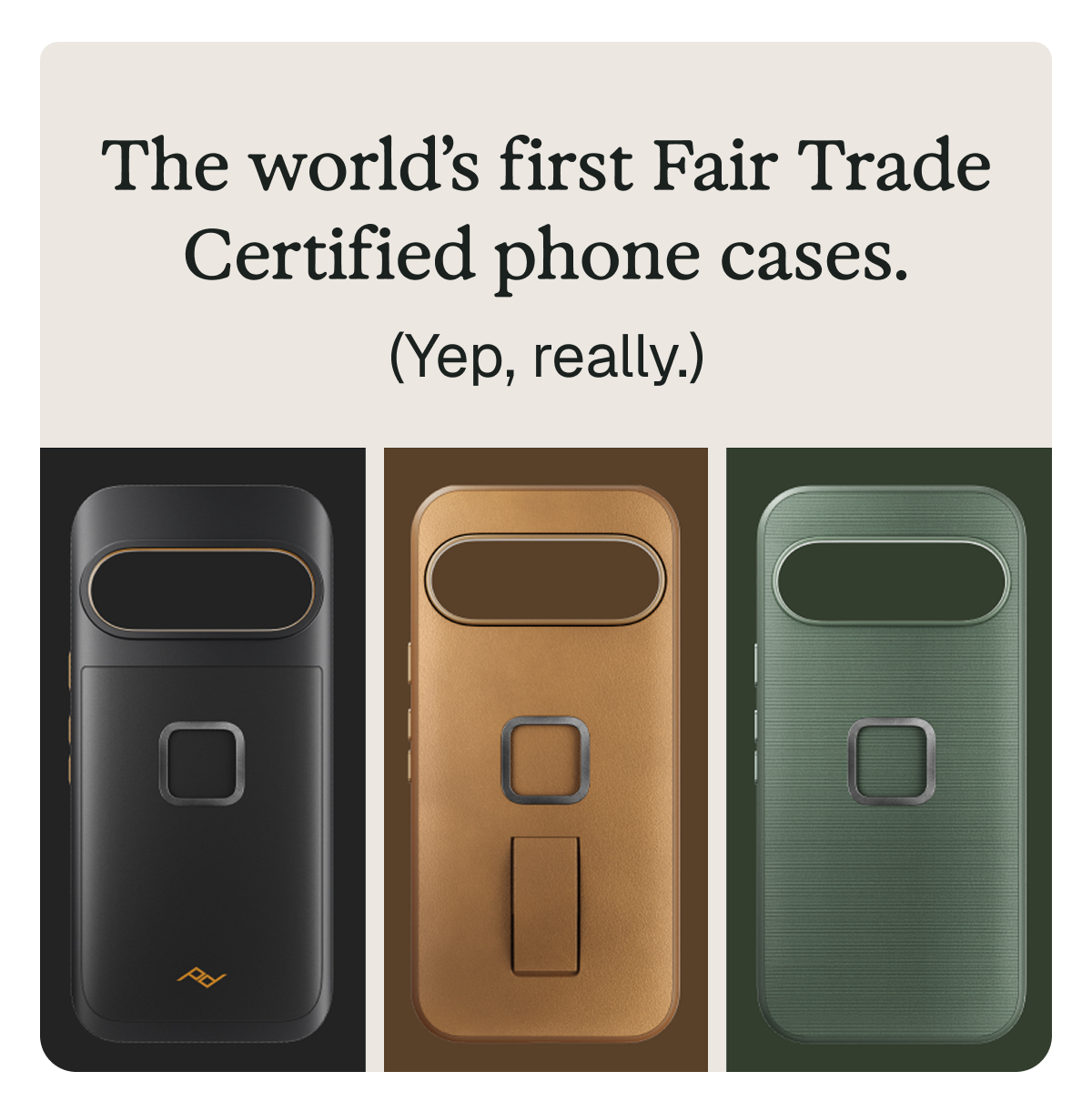 First Fair Trade Certified phone cases