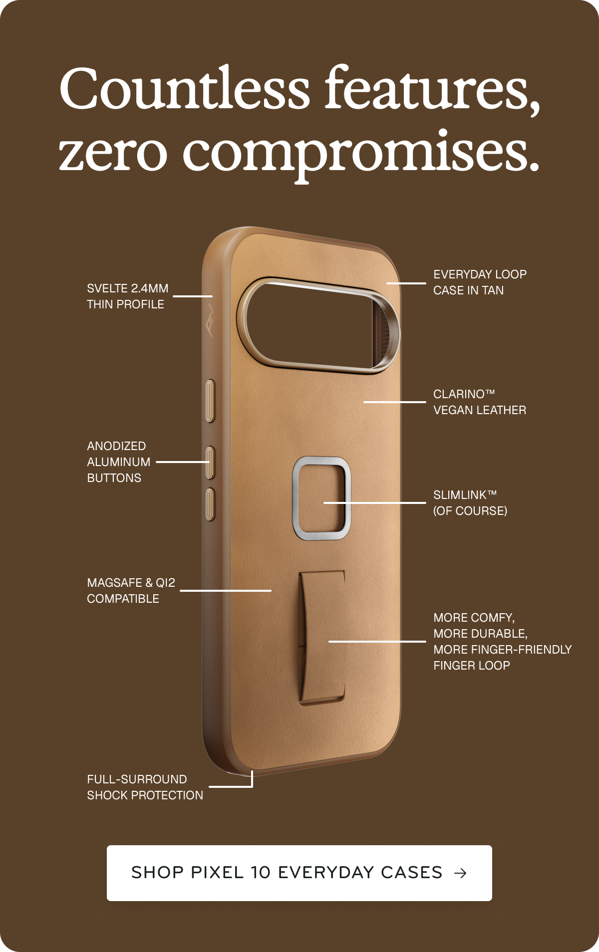 Countless features, zero compromises.