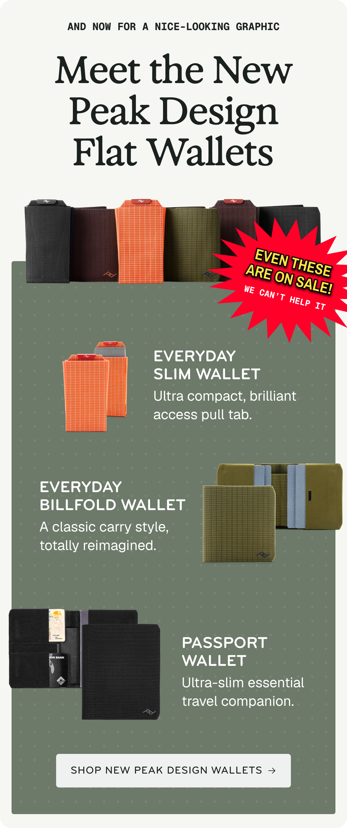 New: Peak Design Flat Wallets