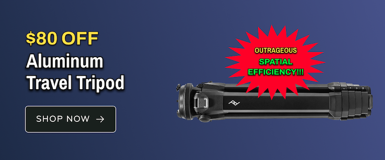 20% off Aluminum Travel Tripod