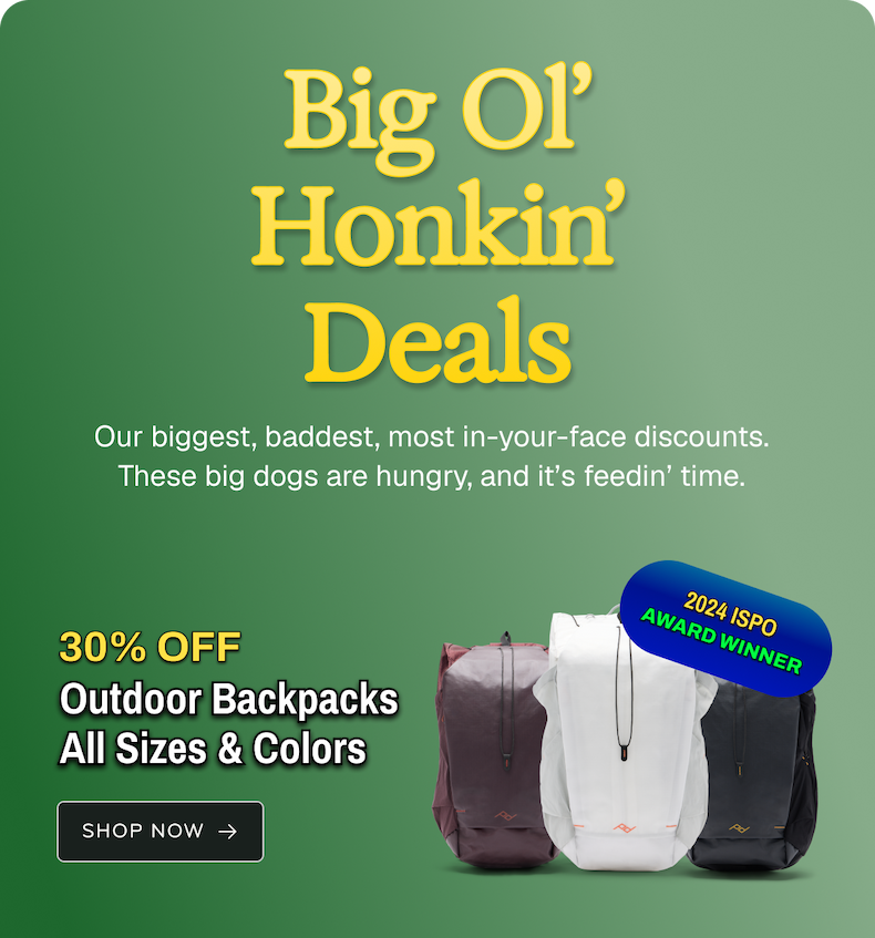 30% off Outdoor Backpacks
