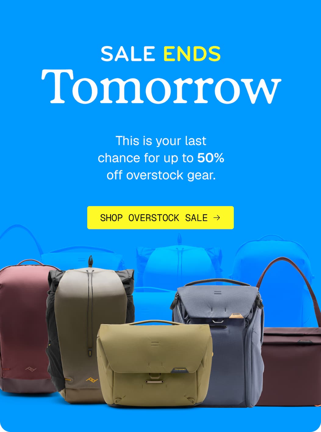 Sale ends tomorrow
